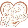 Heart-shaped line dance lettering