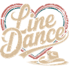 Line Dance Heart Retro Design