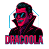Dracula Dracoola Neon Retro Illustration