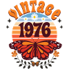 1976 Butterfly 50th Birthday Woman