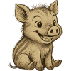 Funny Baby Boar – Cartoon Piglet