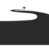 Lonely walk with green tree