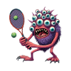 Psychedelic Tennis Monster