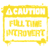 Caution Full Iime Introvert Gift