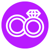 Alliances Icône de mariage