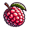 Litschi Exotische Frucht-Pop-Kunst