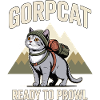 GORPCAT bereit zum Schleichen Wanderkatze