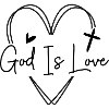 God Is Love Inspirational Design