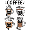 Coffee Mugs with Cat Motifs