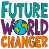 Future World Changer - Globus-Spruch
