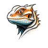 Lizard in comic style