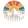 Mountains and sunset design