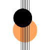 Abstract Geometric Design Orange Black