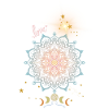Mandala Liebe Mond Sterne