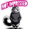 Not Impressed Cat Hoodie