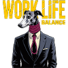 Work-Life Balance Dog in Suit