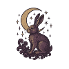 Celestial Hare Mystical Illustration