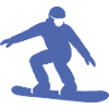 Snowboarder Silhouette Winterurlaub Wintersport
