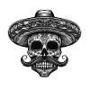 Sombrero Mexican Skull