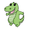 Playful Crocodile Cartoon Design