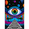 Psychedelic Cosmic Eye on Astral Path