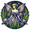 Enchanted Fairy in Iris Garden