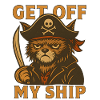 Descends de mon navire – Pirate Cat