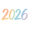 Conception des chiffres à l’aquarelle 2026