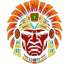 Indigenous Warrior Mask Design