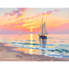Nautischer Sonnenuntergang am Strand