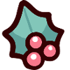Festliches Stechpalmenbeeren-Design für Bekleidung