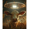Cow Selfie with UFO