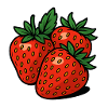 Vibrant strawberries illustration for fashion
