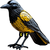 Vogeldesign-Uhr in kräftigen Farben