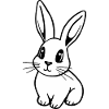 Cute White Easter Bunny