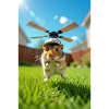 Hamster pilot in a helicopter