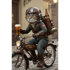 Chat Voyageur en Moto avec Bière