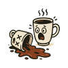 Funny Coffee Motif – Cup Drama