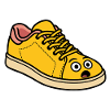 Surprised Schuh – lustiger Cartoon-Schuh