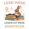 Lese-Hase mit Lernmotiven