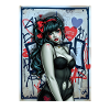 Gothic-Illustration mit urbanem Graffiti