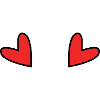 Rotes minimalistisches kindliches Herz