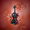 Violin Floral Tattoo Art