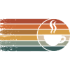 Kaffeetasse Sonnenuntergang Retro Kaffee