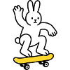 Skate Bunny Graphic Art