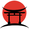 Abstract Gradient Japanese Torii