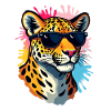 Chill Panther mit Sonnenbrille