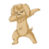 Griffonnage doré