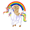 GoldenDoodle Reiten Einhorn