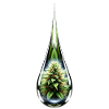 Cannabisbud im Glastropfen - Hanf - Weed